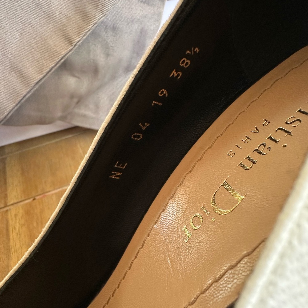 Christian Dior J' adior Black Embroidered Fabric 100mm Heels - Picture 4 of 9